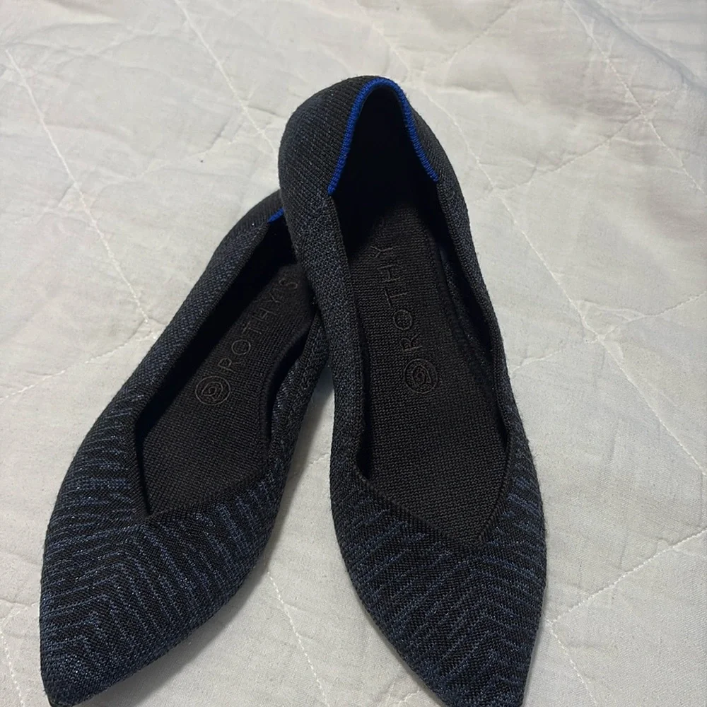 Rothy's The Point Midnight Metallic Zebra - Picture 11 of 14
